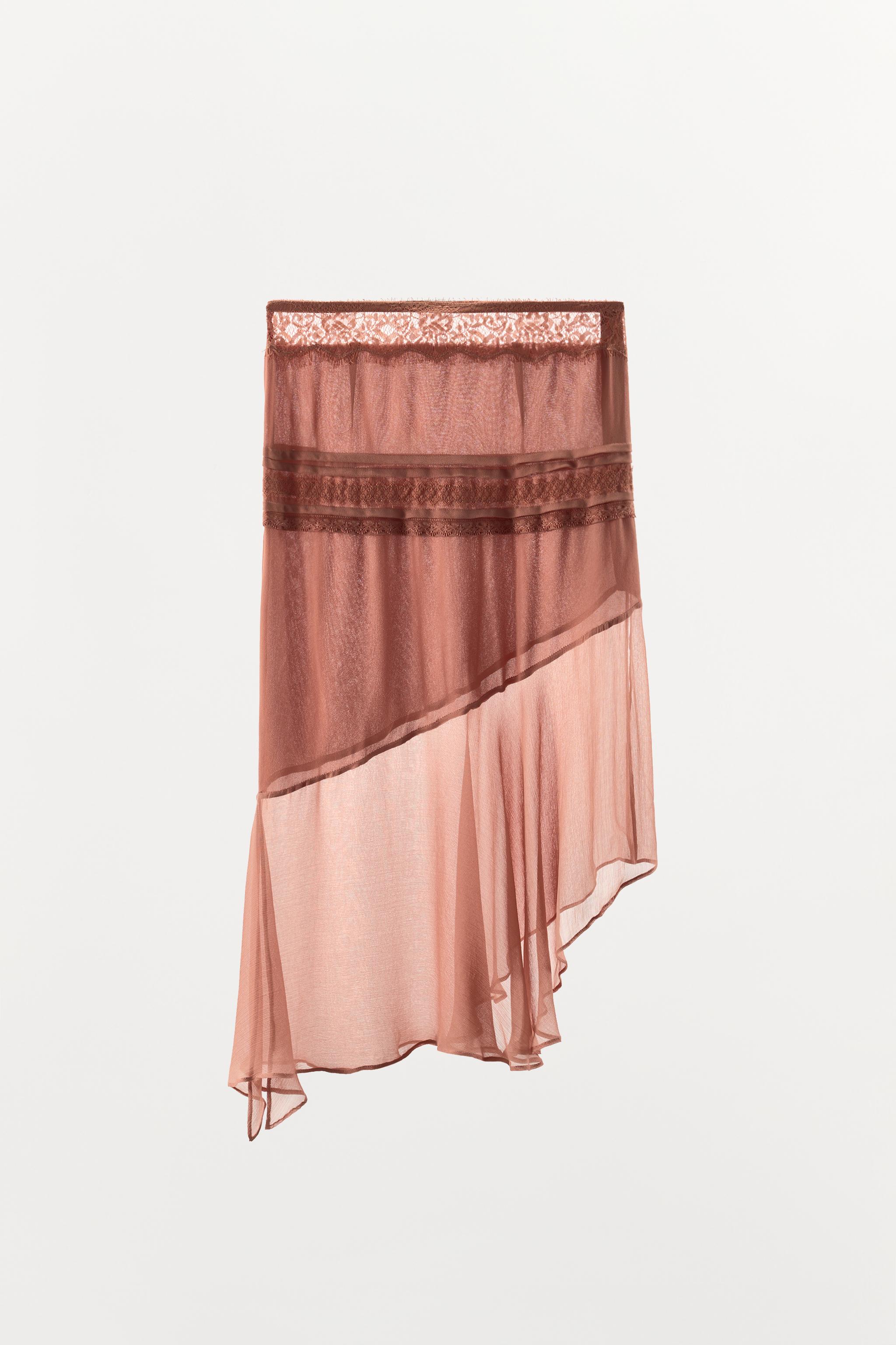 JUPE EN GEORGETTE DENTELLE